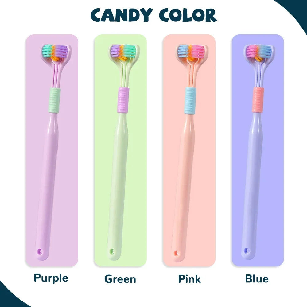 Three Sided Soft Hair Tooth Toothbrush